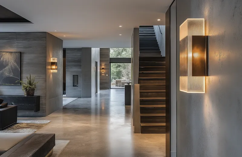 Interior lighting in a contemporary home